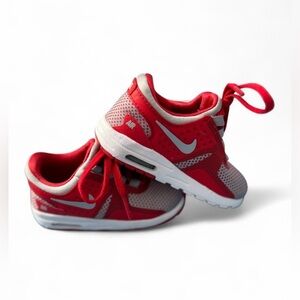 Nike Kids Air Max Zero Essential Toddler 6 Red & White Slip-on Sneakers NWOB